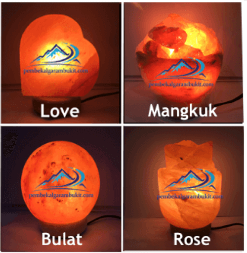lampu garam bukit bulat love mangkuk rose