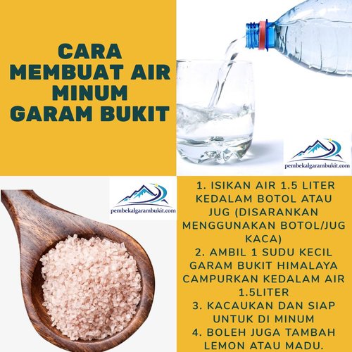 Cara membuat air minum air Garam bukit Himalaya KHASIAT