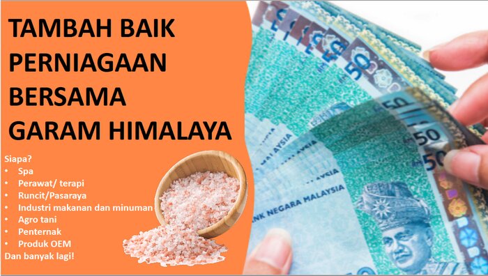 garam bukit seri aishah himalaya natural pink merah putih kristal hitam hunza kasar halus masak masakan mandi mandian rendam rendaman kaki spa oem borong aroma lampu bantal scrub kulit kepala rawatan islam minum air muka kusam ruqyah khasiat sihat khasiat kebaikan kala namak spray mineral beriodin iodin non-iodin energy water himalayan salt agent seasoning distributor halagel faiza CED saji Epsom