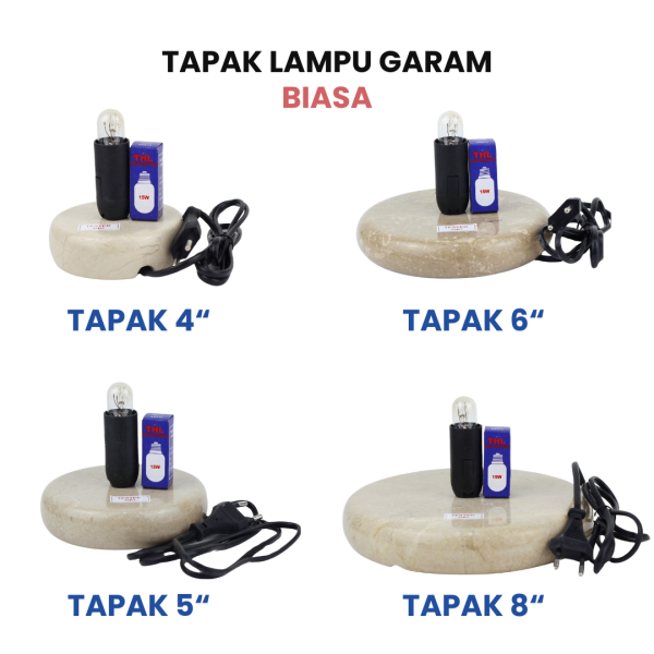 Tapak Lampu Garam Bukit Pelbagai Saiz
