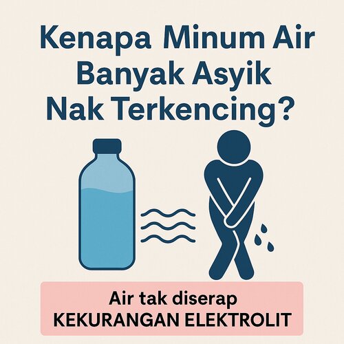 Kenapa Minum Air Banyak Asyik Nak Terkencing?